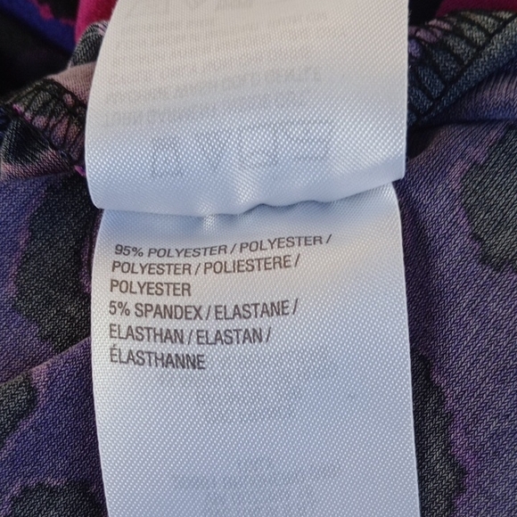 Bob Mackie Purple Leopard Print Top with Lace-Up Detail - Picture 6 of 6